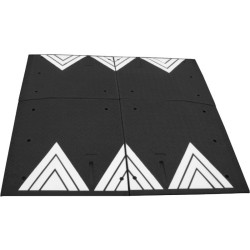 Dispositif de ralentissement de type coussin berlinois en caoutchouc