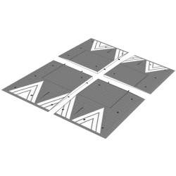 Dispositif de ralentissement de type coussin berlinois en caoutchouc