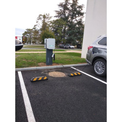 Butée de parking en caoutchouc Parkstop pour guider les roues
