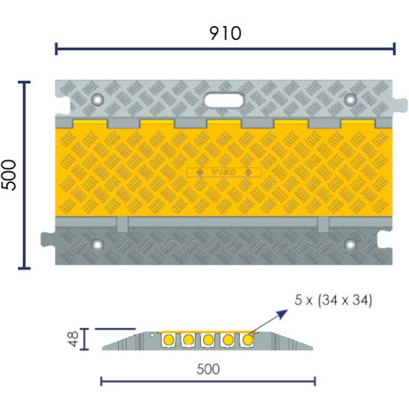 Éléments de protection pour câbles au sol de la série CP1002 - Viso