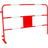 Barrière de chantier rouge et blanche — lot de 5 — balisage