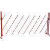 Barrière extensible de 320 cm sur roulettes — balisage de chantier