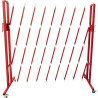 Barrière extensible de 320 cm sur roulettes — balisage de chantier