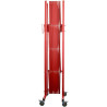 Barrière extensible de 320 cm sur roulettes — balisage de chantier