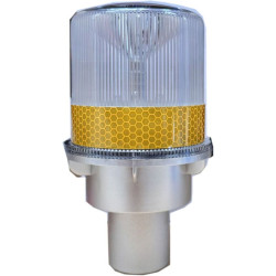 Lampe flash solaire pour cône de chantier — signalisation des espaces