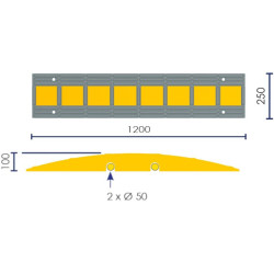 Coussin ralentisseur pour voie de véhicules prioritaires - Viso
