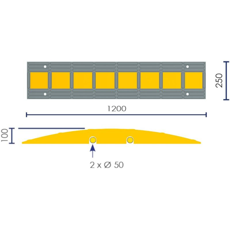 Coussin ralentisseur pour voie de véhicules prioritaires - Viso