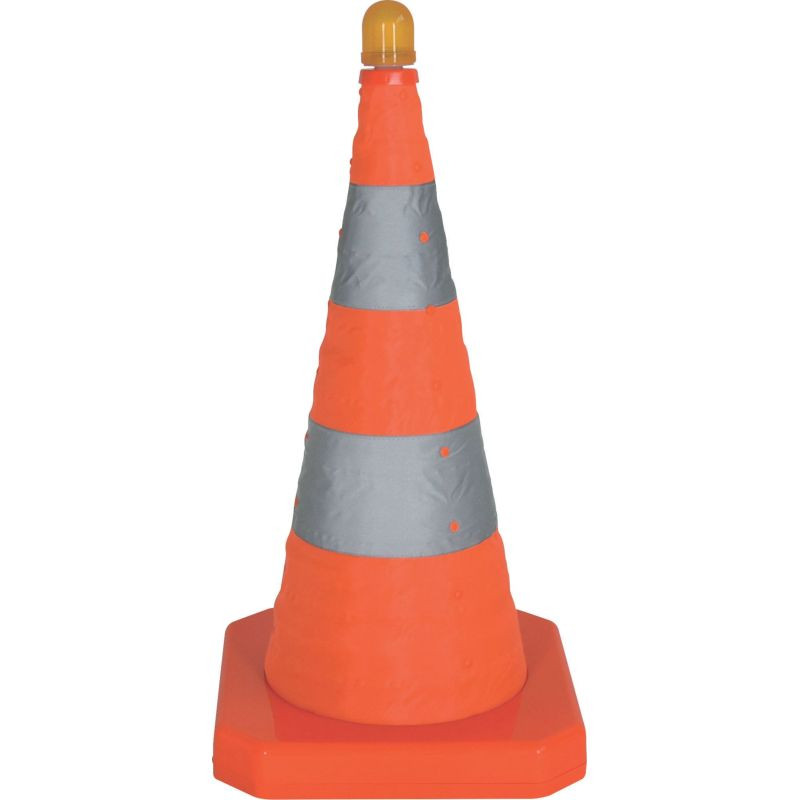 Cône de signalisation de chantier pliant lumineux — balisage