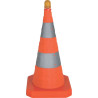 Cône de signalisation de chantier pliant lumineux — balisage