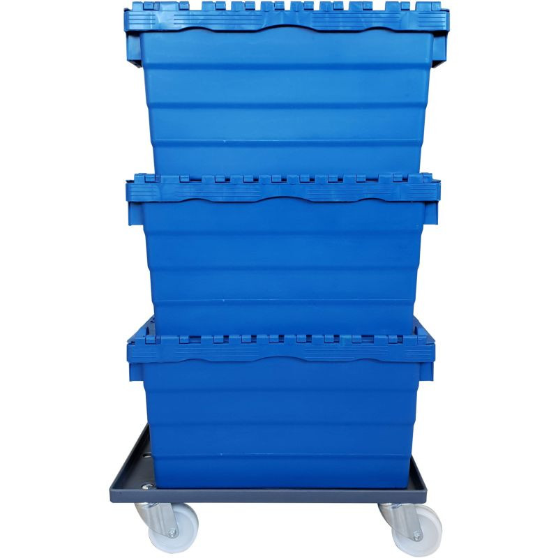 Plateforme à roulettes pour bac de manutention — rangement