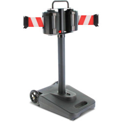 Chariot de délimitation à sangle rétractable