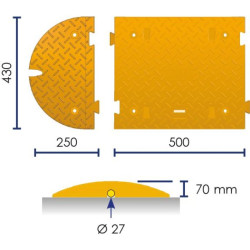 Ralentisseur pour voie privée de 7 cm de hauteur - Viso