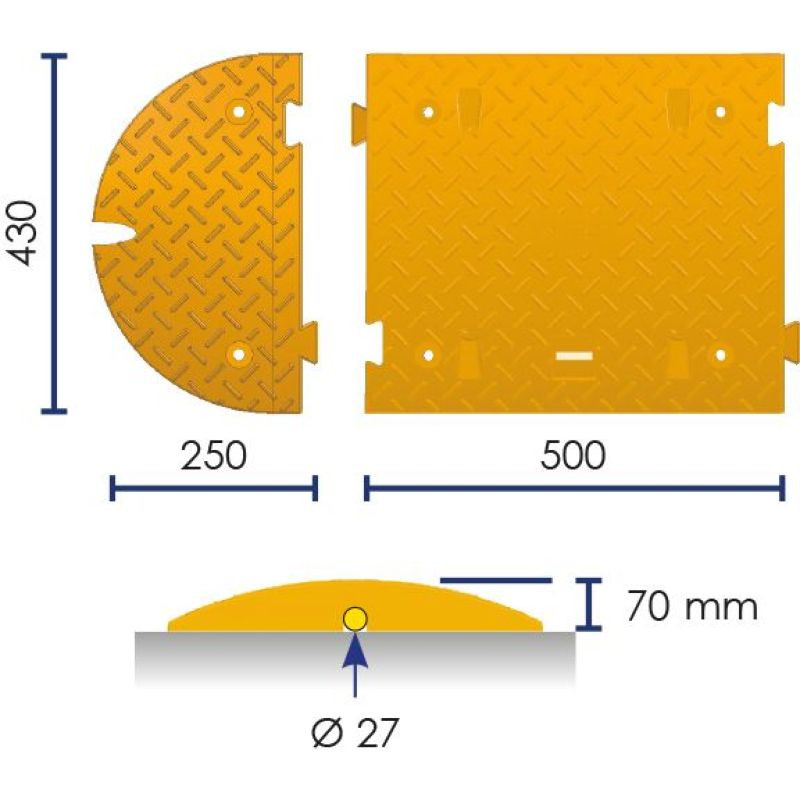 Ralentisseur pour voie privée de 7 cm de hauteur - Viso