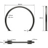 Appui-vélo rond en inox 304 Velinox — stationnement vélo