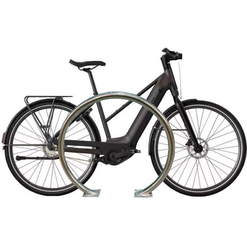Appui-vélo rond en inox 304 Velinox — stationnement vélo