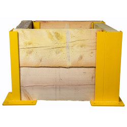 Pack protection de pilier d'entrepôt avec UPN et madriers