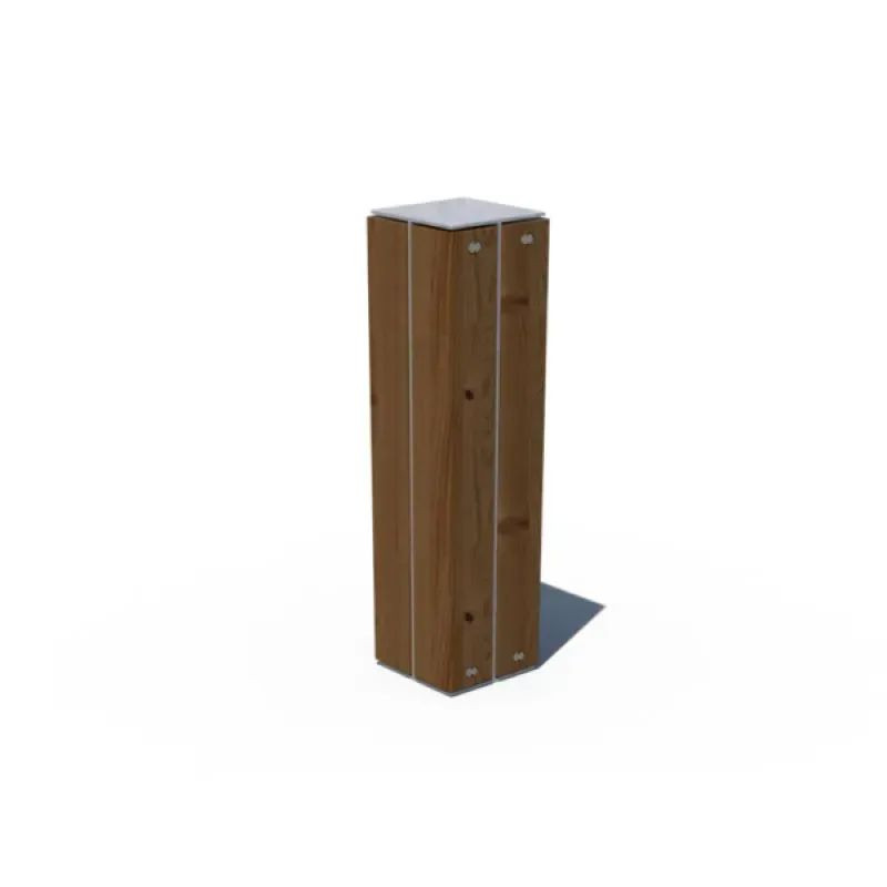 Borne urbain en acier et en bois - Rustik