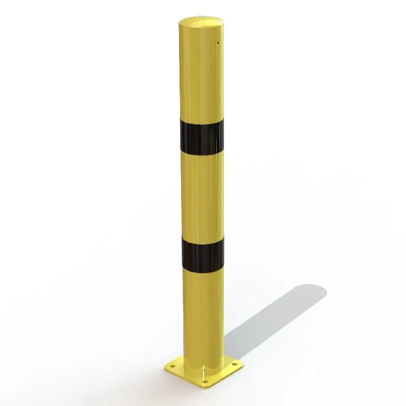 Poteau de protection D.102 mm d'entrepôt jaune bande noire