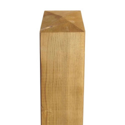 Poteau pointe diamant raboté en bois de Pin 14.5 x 14.5 cm - Lagune