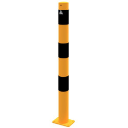 Poteau D.76 mm en acier pour industrie avec platine hauteur 90 cm