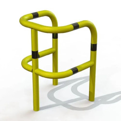 Etrier 3 pieds renforcé jaune et noir pour entrepôt D.60 mm
