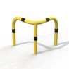 Arceau d'angle de protection d'entrepôt 3 pieds jaune et noir D.60 mm