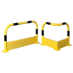 Arceau droit ou d'angle de protection d'entrepôt avec plinthe D.89 mm