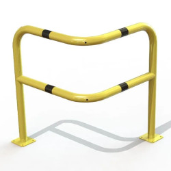 Arceau de protection d'angle renforcé D.60 mm jaune et noir