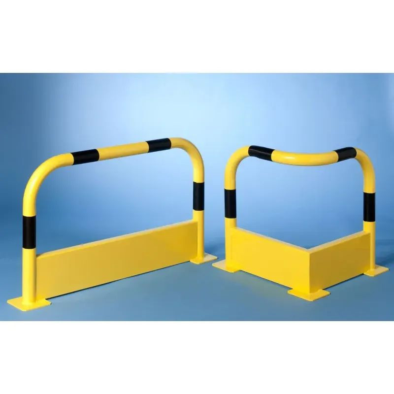 Arceau droit ou d'angle de protection d'entrepôt avec plinthe D.89 mm