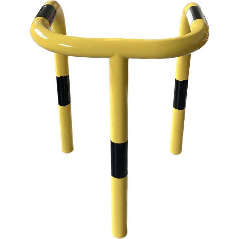 Étrier de protection 3 pieds haut D.60 mm pour entrepôt jaune et noir