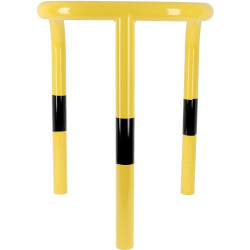 Étrier de protection 3 pieds haut D.60 mm pour entrepôt jaune et noir