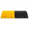 Ralentisseur routier jaune et noir - Longueur 1 m - Hauteur 6 cm